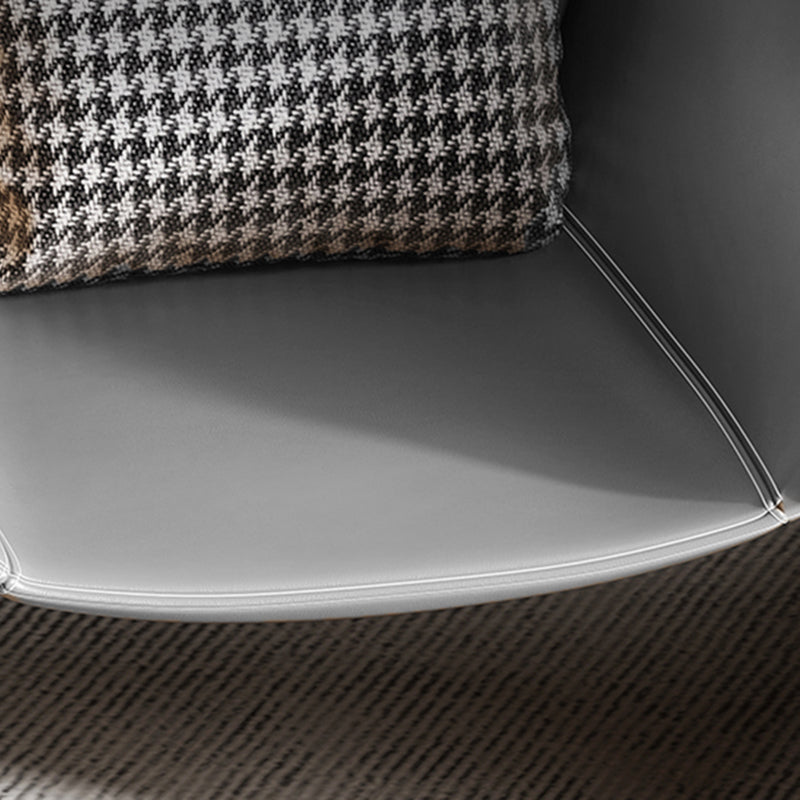 Solid Color Lounge Chair with a Headrest, Modern Accent Chair