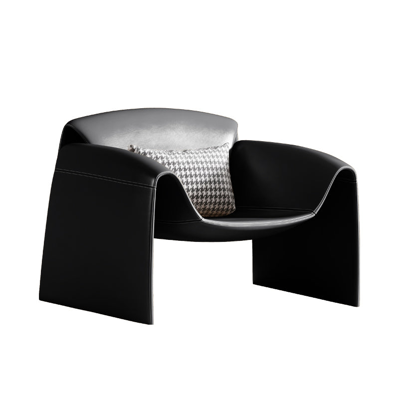 Solid Color Lounge Chair with a Headrest, Modern Accent Chair