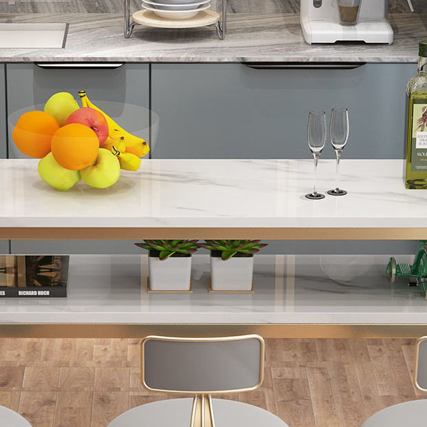 Contemporary Bistro Bar Desk Storage Indoor Double Pedestal Bistro Bar Table