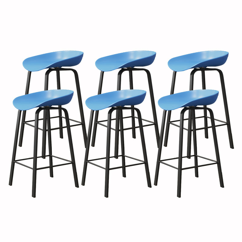 Modern Plastic Bar and Counter Stool Footrest Bucket Stool for Coffee Shop