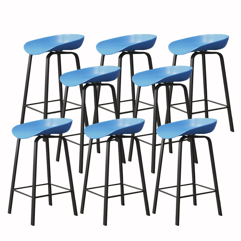 Modern Plastic Bar and Counter Stool Footrest Bucket Stool for Coffee Shop