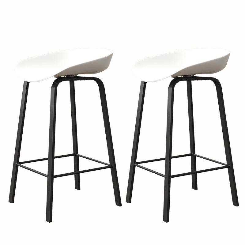 Modern Plastic Bar and Counter Stool Footrest Bucket Stool for Coffee Shop