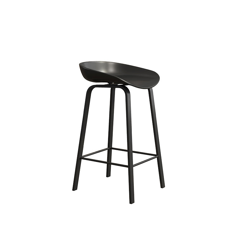 Modern Plastic Bar and Counter Stool Footrest Bucket Stool for Coffee Shop