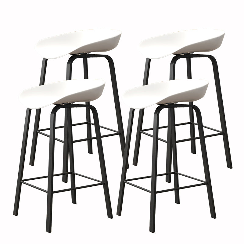 Modern Plastic Bar and Counter Stool Footrest Bucket Stool for Coffee Shop
