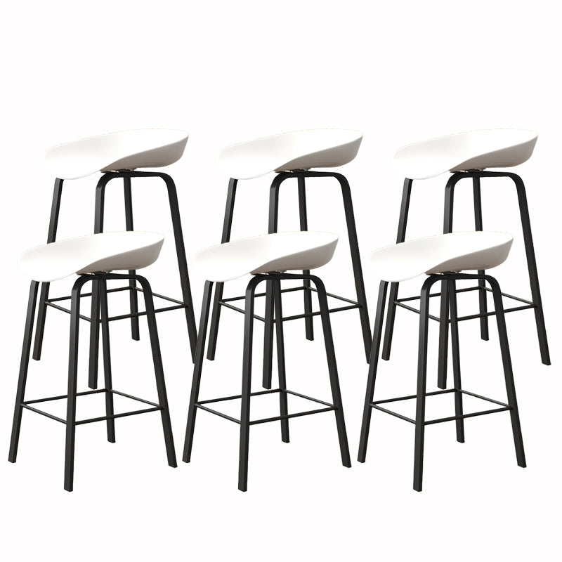 Modern Plastic Bar and Counter Stool Footrest Bucket Stool for Coffee Shop