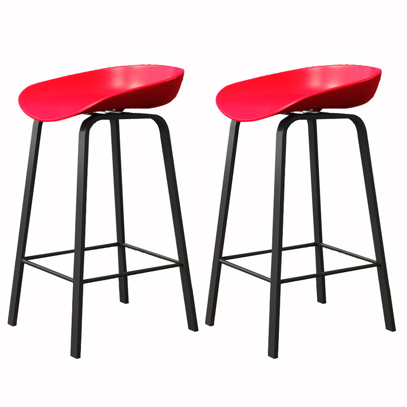Modern Plastic Bar and Counter Stool Footrest Bucket Stool for Coffee Shop