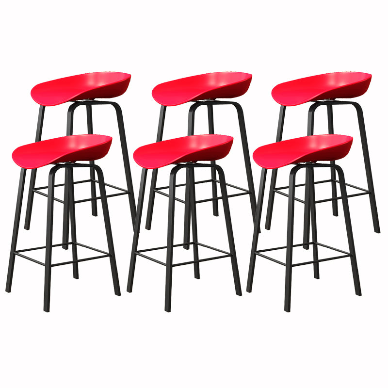 Modern Plastic Bar and Counter Stool Footrest Bucket Stool for Coffee Shop