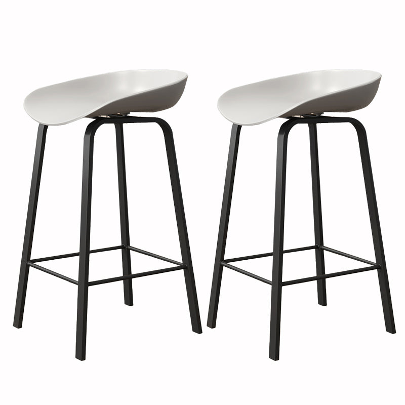 Modern Plastic Bar and Counter Stool Footrest Bucket Stool for Coffee Shop