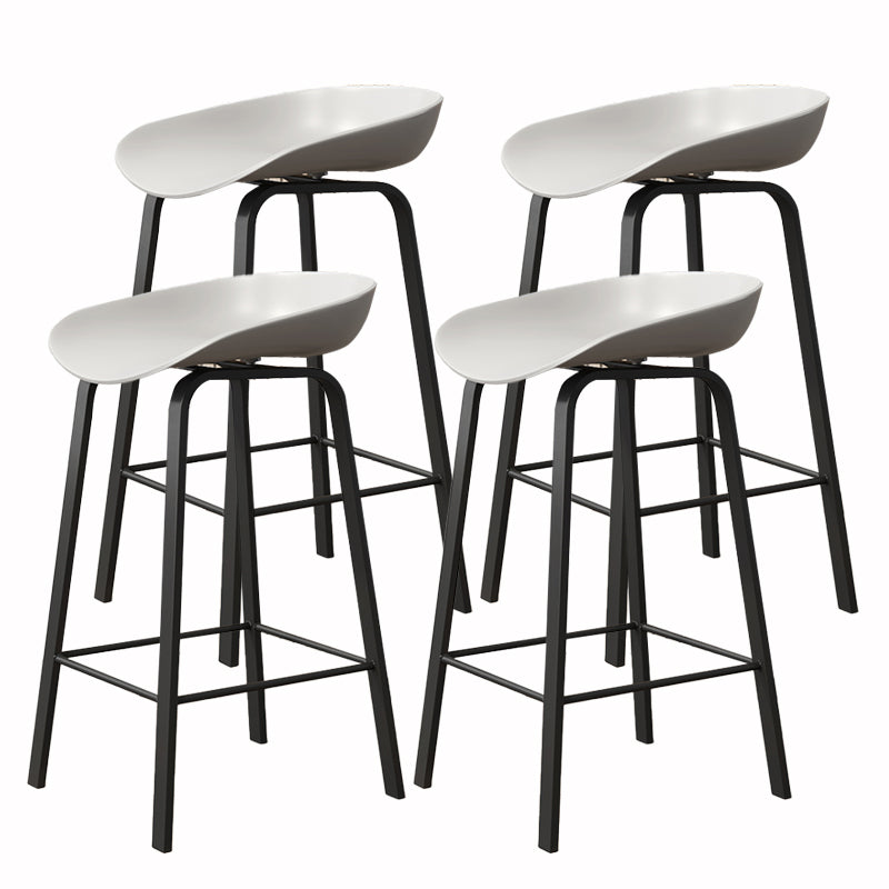 Modern Plastic Bar and Counter Stool Footrest Bucket Stool for Coffee Shop