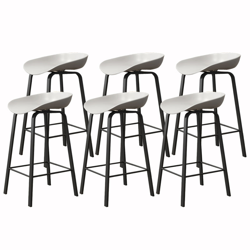 Modern Plastic Bar and Counter Stool Footrest Bucket Stool for Coffee Shop