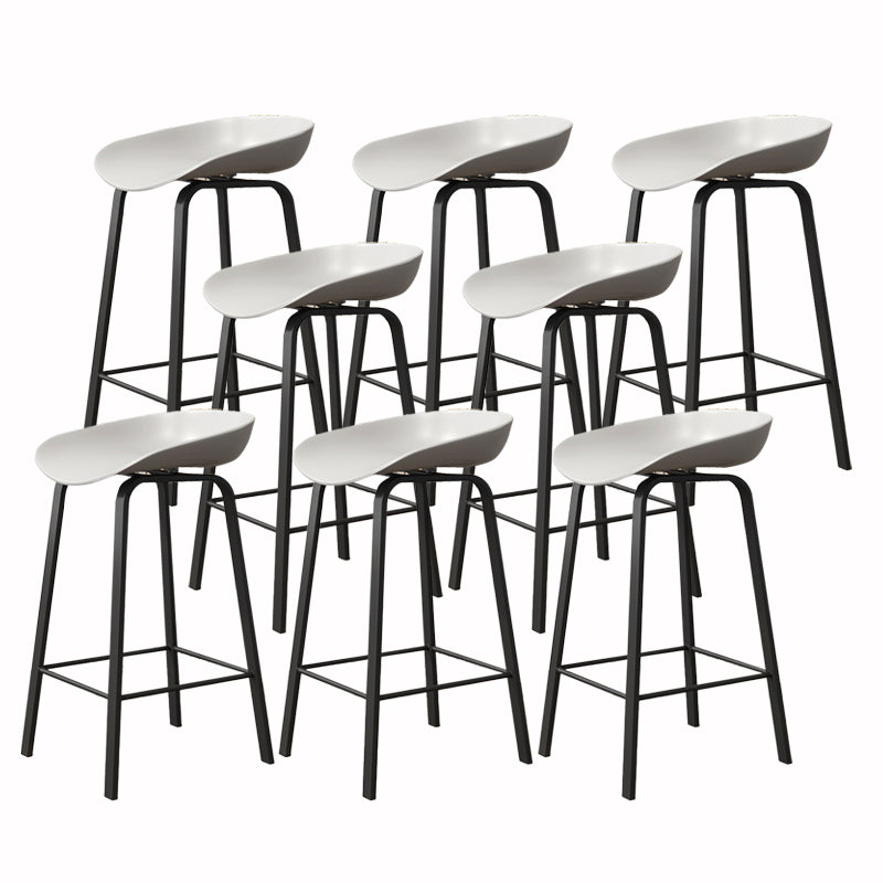 Modern Plastic Bar and Counter Stool Footrest Bucket Stool for Coffee Shop