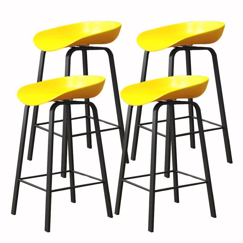 Modern Plastic Bar and Counter Stool Footrest Bucket Stool for Coffee Shop
