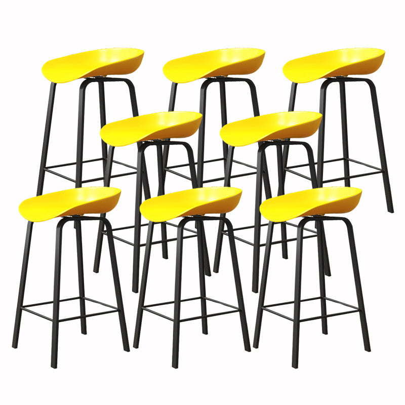 Modern Plastic Bar and Counter Stool Footrest Bucket Stool for Coffee Shop