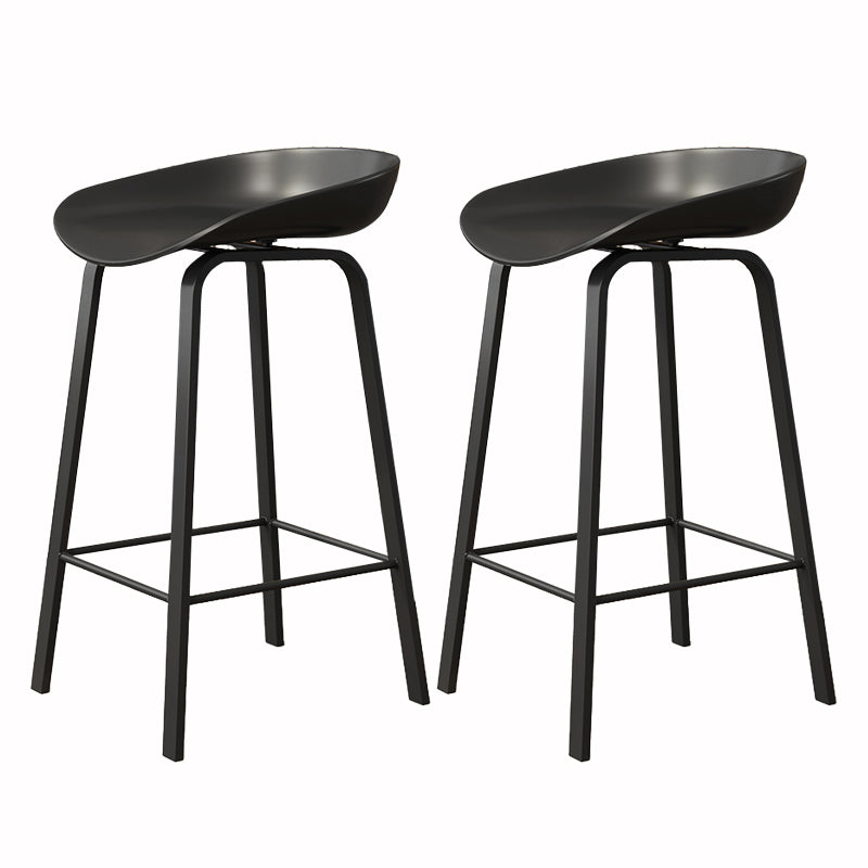 Modern Plastic Bar and Counter Stool Footrest Bucket Stool for Coffee Shop