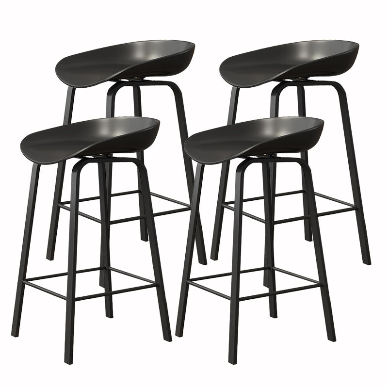 Modern Plastic Bar and Counter Stool Footrest Bucket Stool for Coffee Shop