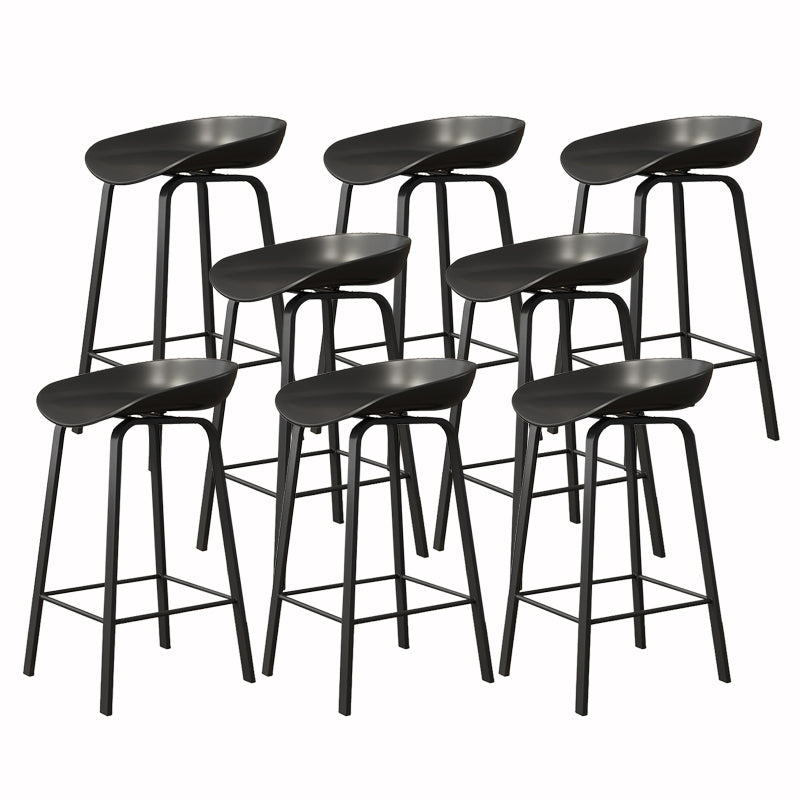 Modern Plastic Bar and Counter Stool Footrest Bucket Stool for Coffee Shop