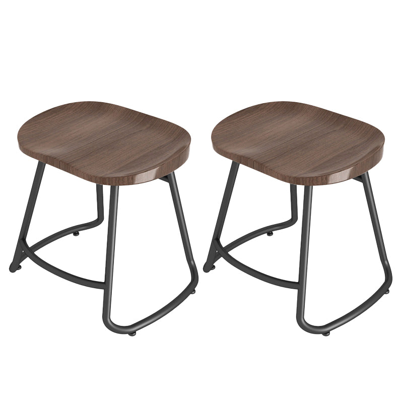 Modern Contoured Seat Counter Stool Solid Wood Backless Counter-height Stool