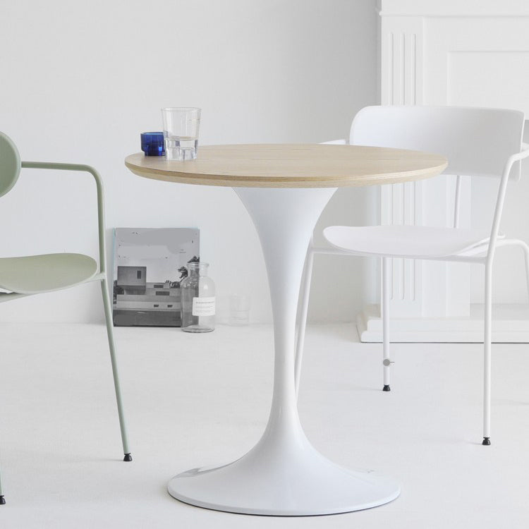 Contemporary Casual Dining Table Round Top Dinner Table Kitchen Home