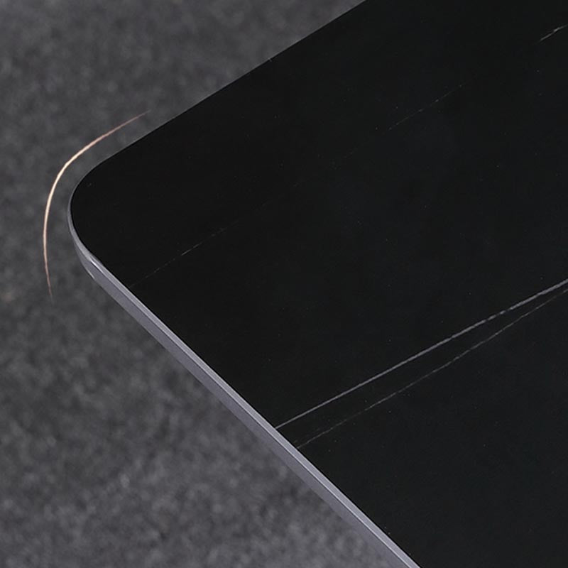 Simple Stone Top Dinette Table Metal Base Dining Table for Living Room