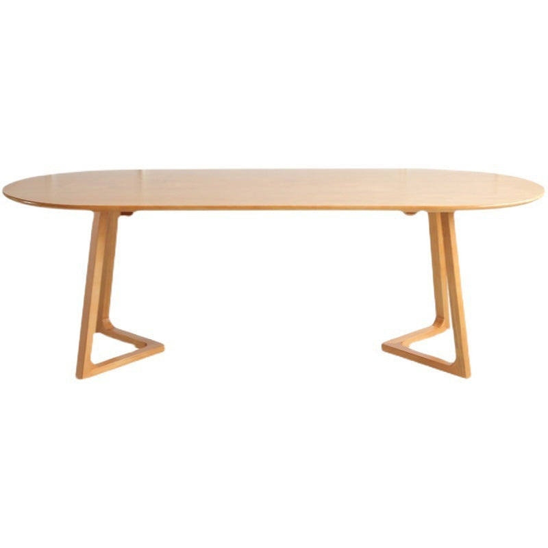 Simplicity Restaurant Table Oval Solid Wood Dining Table for Dining Room