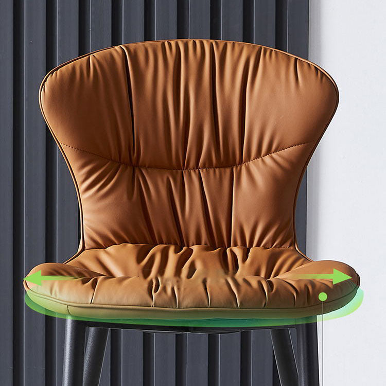 Industrial Metal Armless Chair Solid Back Dining Kitchen Room Chair