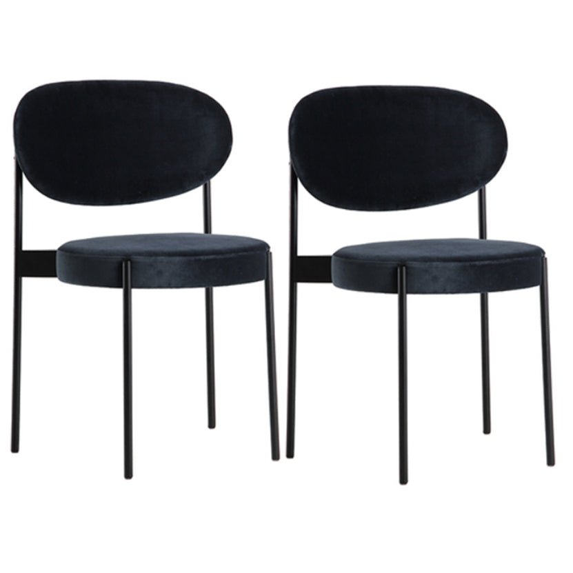 Contemporary Open Back Dining Chair Upholstered Dining Side Chair