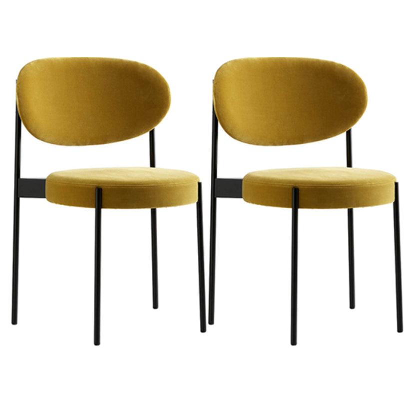 Contemporary Open Back Dining Chair Upholstered Dining Side Chair