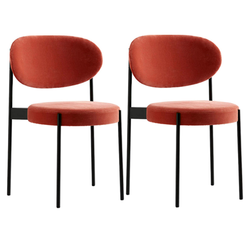 Contemporary Open Back Dining Chair Upholstered Dining Side Chair