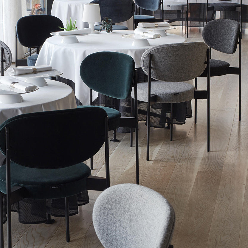 Contemporary Open Back Dining Chair Upholstered Dining Side Chair