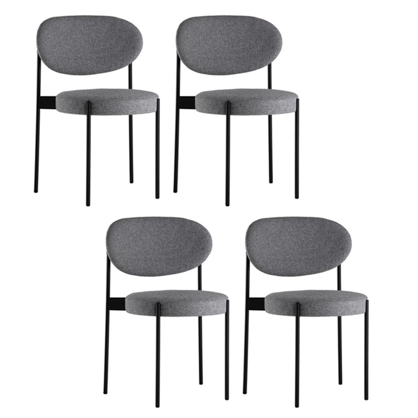 Contemporary Open Back Dining Chair Upholstered Dining Side Chair