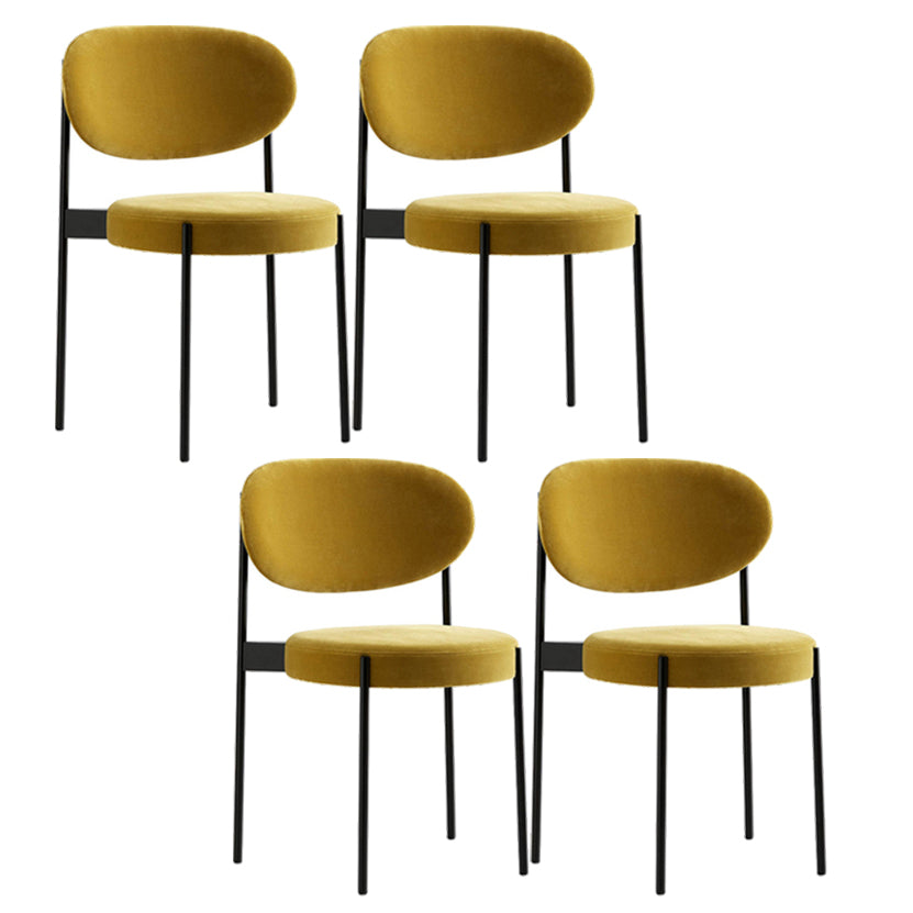 Contemporary Open Back Dining Chair Upholstered Dining Side Chair