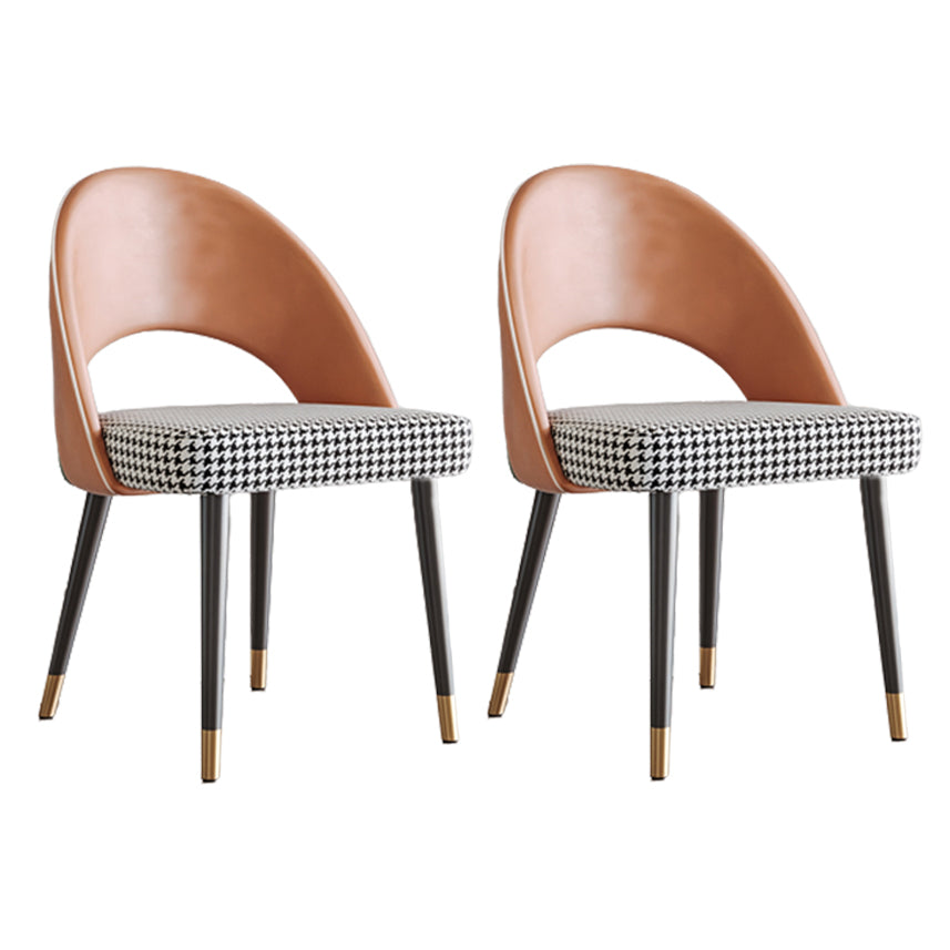 Contemporary Open Back Dining Chair Upholstered Side Chair for Dining Room