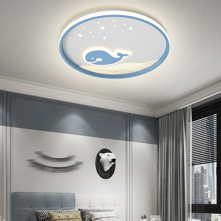 Kids Style Unique Shape Ceiling Fixtures Metal 2 Light Ceiling Mounted Lights