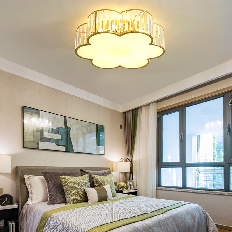 Multi Light Ceiling Lamp Modern Style Crystal Ceiling Lighting for Living Room