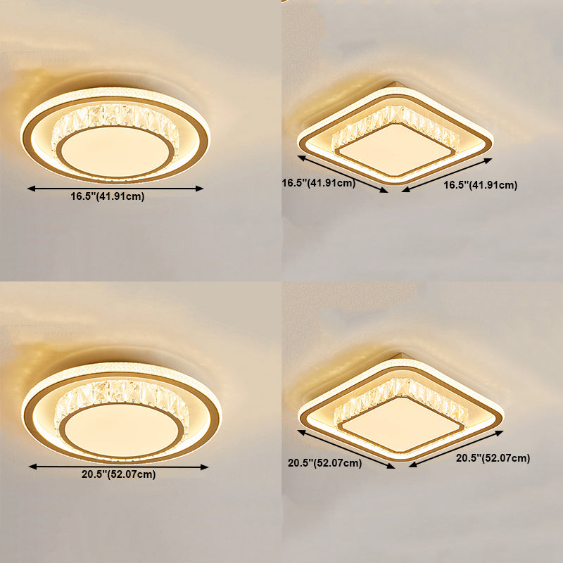 1 Light Geometric Flush Mount Lamp Modern Style Metal Flush Mount Fixture