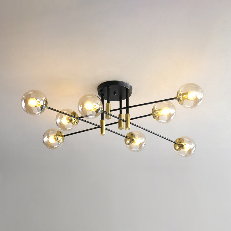 Ball Glass Shade Ceiling Light Modern Bedroom Ceiling Lamp Fixture