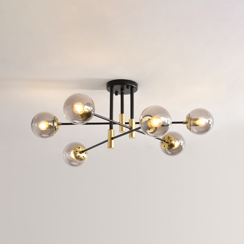 Ball Glass Shade Ceiling Light Modern Bedroom Ceiling Lamp Fixture