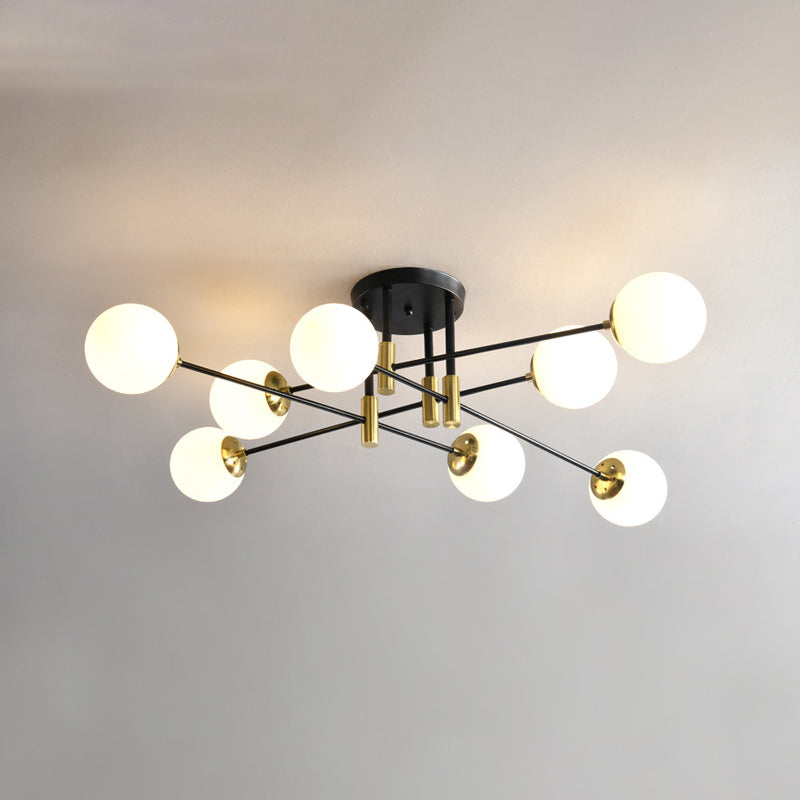 Ball Glass Shade Ceiling Light Modern Bedroom Ceiling Lamp Fixture