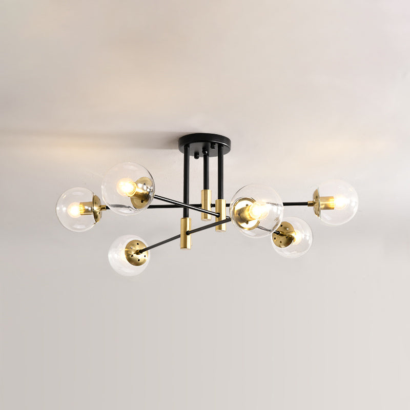 Ball Glass Shade Ceiling Light Modern Bedroom Ceiling Lamp Fixture
