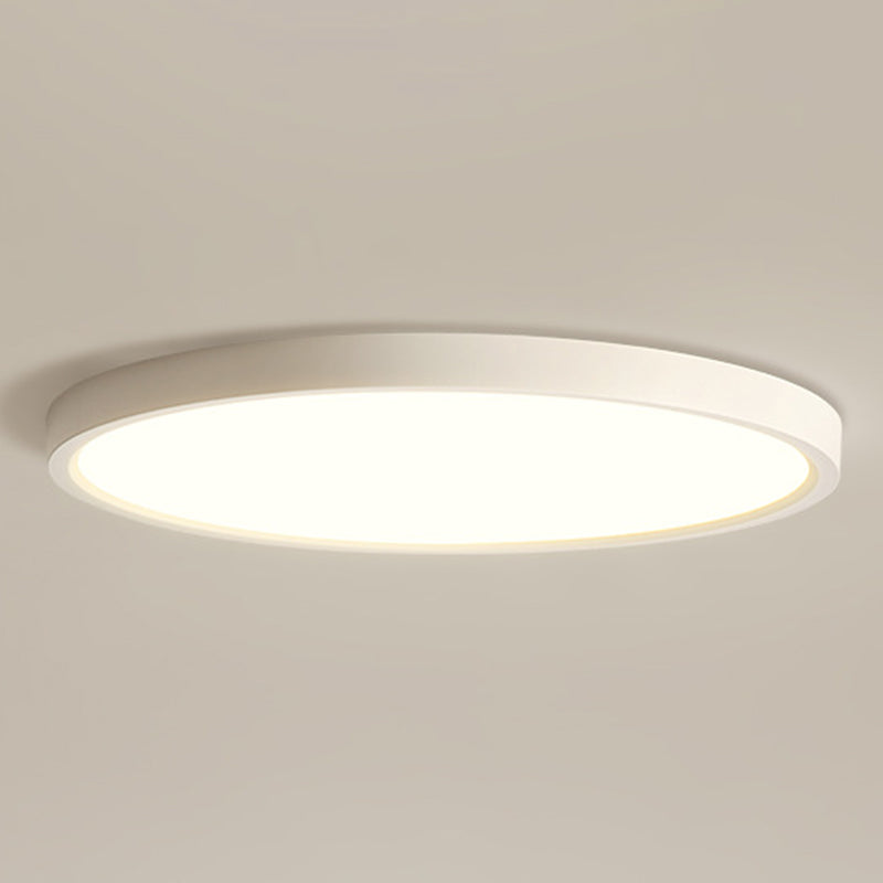 Round Ceiling Light Acrylic Simplicity LED Flush Mount Ceiling Lamp Fixture in White