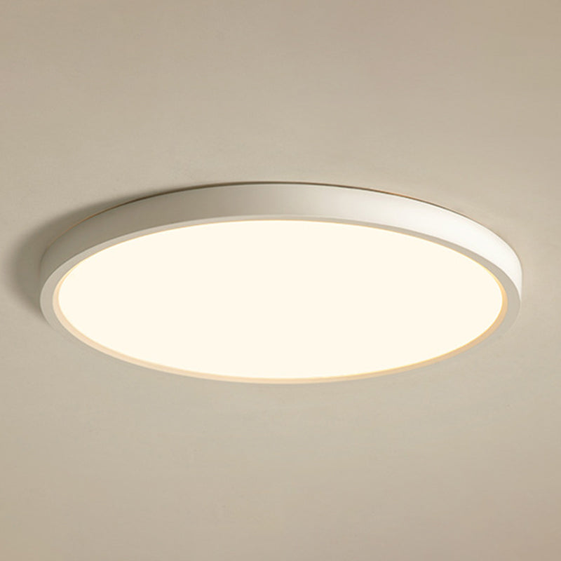 Round Ceiling Light Acrylic Simplicity LED Flush Mount Ceiling Lamp Fixture in White