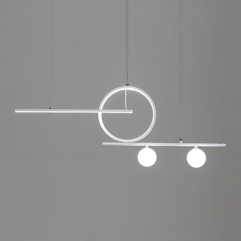 Linear Dining Room Island Light 4-Light Minimalist Hanging Light