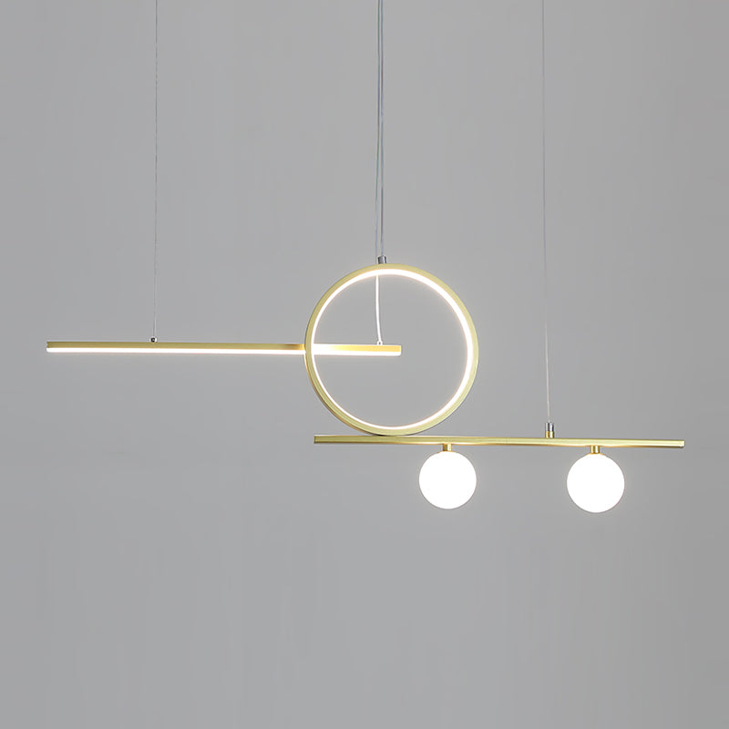 Linear Dining Room Island Light 4-Light Minimalist Hanging Light