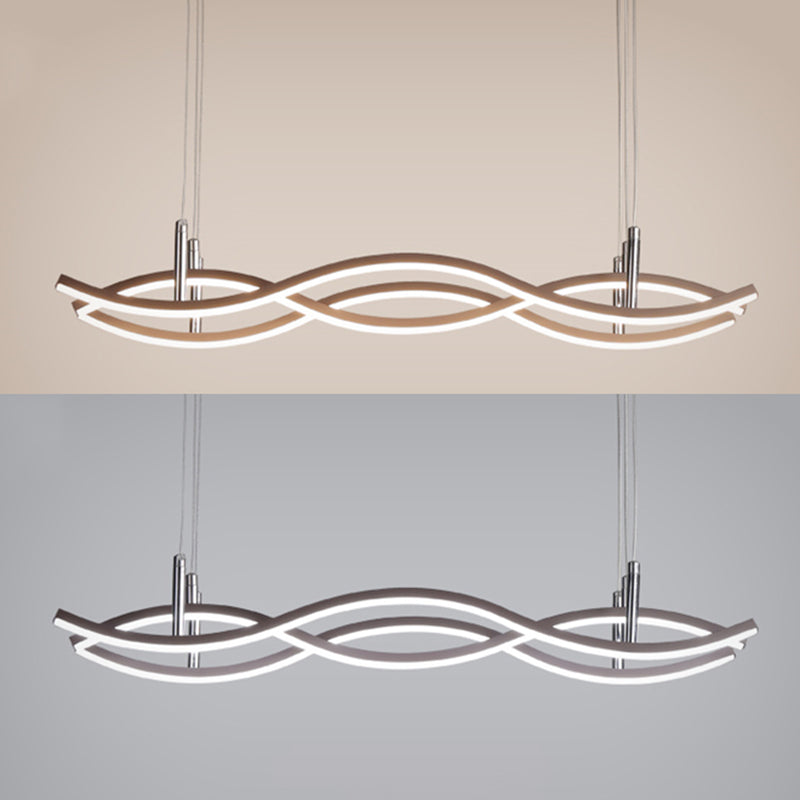 Contemporary Style Linear Shape Island Lighting Ideas Metal 3 Light Island Pendants