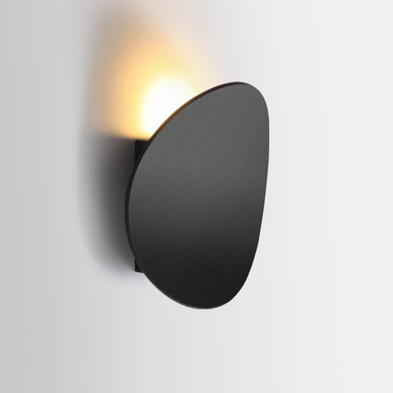 Oval Shade Metal Wall Sconce Modern Style Single Light Wall Mount Lighting