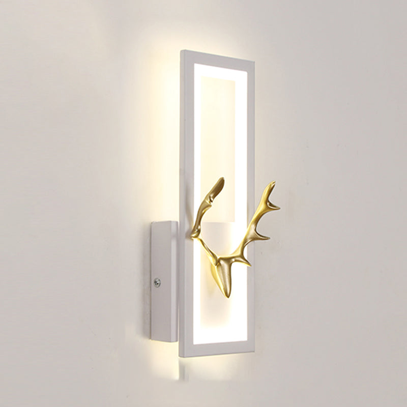 Metal Square Shape Wall Light Modern Style 1 Light Wall Mounted Light Fixture