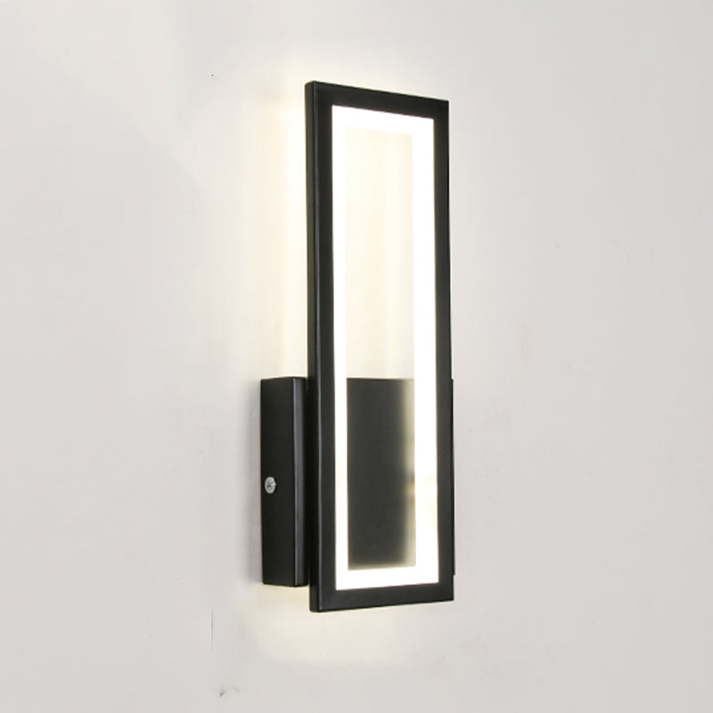 Metal Square Shape Wall Light Modern Style 1 Light Wall Mounted Light Fixture