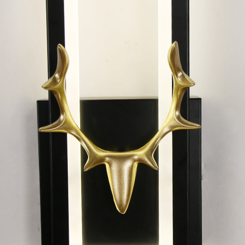 Metal Square Shape Wall Light Modern Style 1 Light Wall Mounted Light Fixture