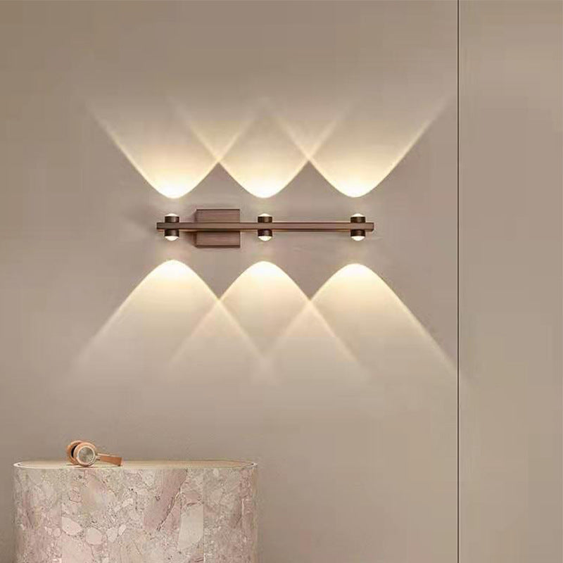 Aluminum Linear Wall Light Fixture Postmodern LED Up Down Wall Sconce