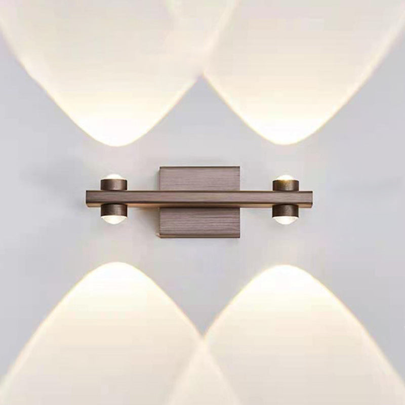 Aluminum Linear Wall Light Fixture Postmodern LED Up Down Wall Sconce